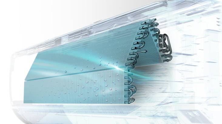 S3-Q120AGZB Auto Clean Plus heat exchanger illustration.