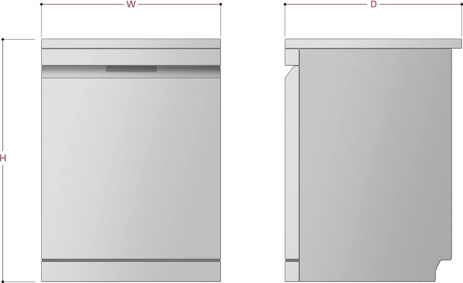 DFC533FV Dimensions - 600 x 850 x 600 mm