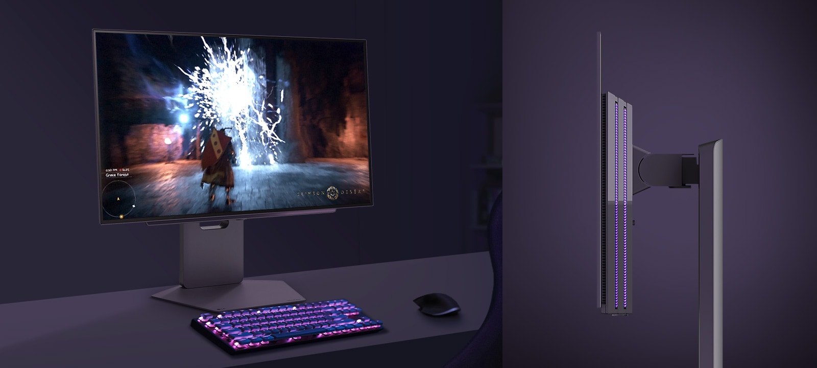 Product image of UltraGear OLED 27GX790A gaming monitor.