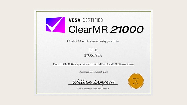 VESA certified ClearMR 21000
