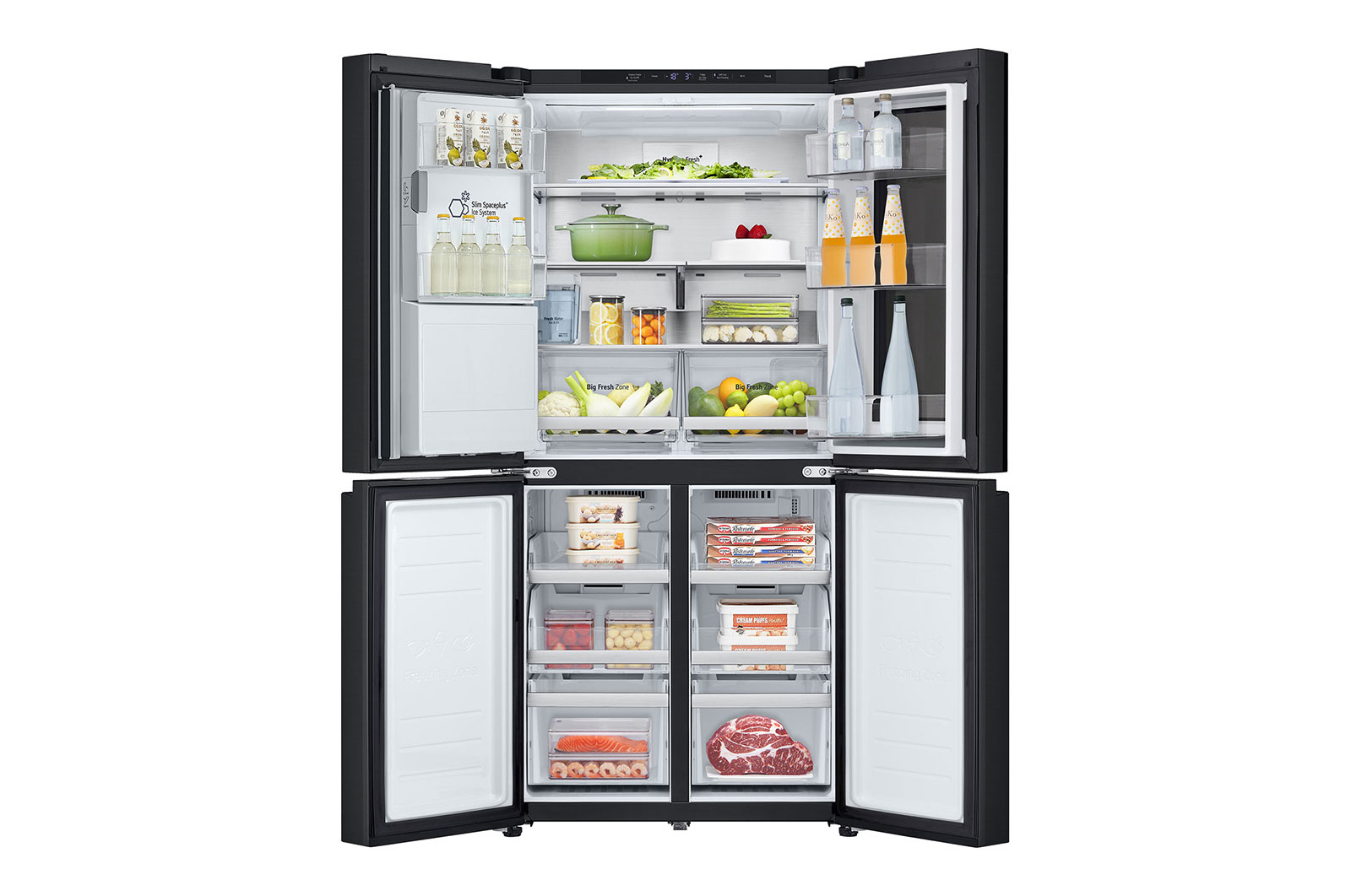 [Subscribe] 508L French Door Fridge with InstaView in Essence Matte Black Finish - Essence Matte Black thumbnail 2
