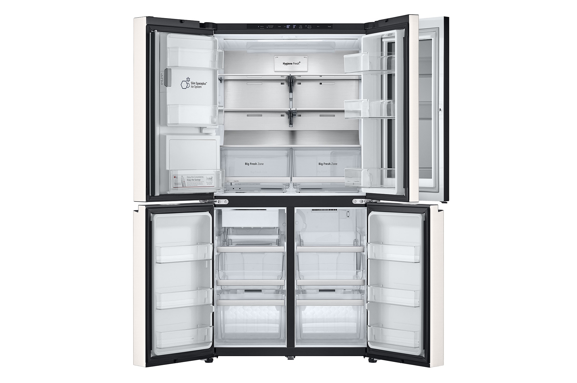 LG Black Glass InstaView Door-in-Door, French Door Fridge, Essence Black Steel - Essence Black Steel thumbnail 2