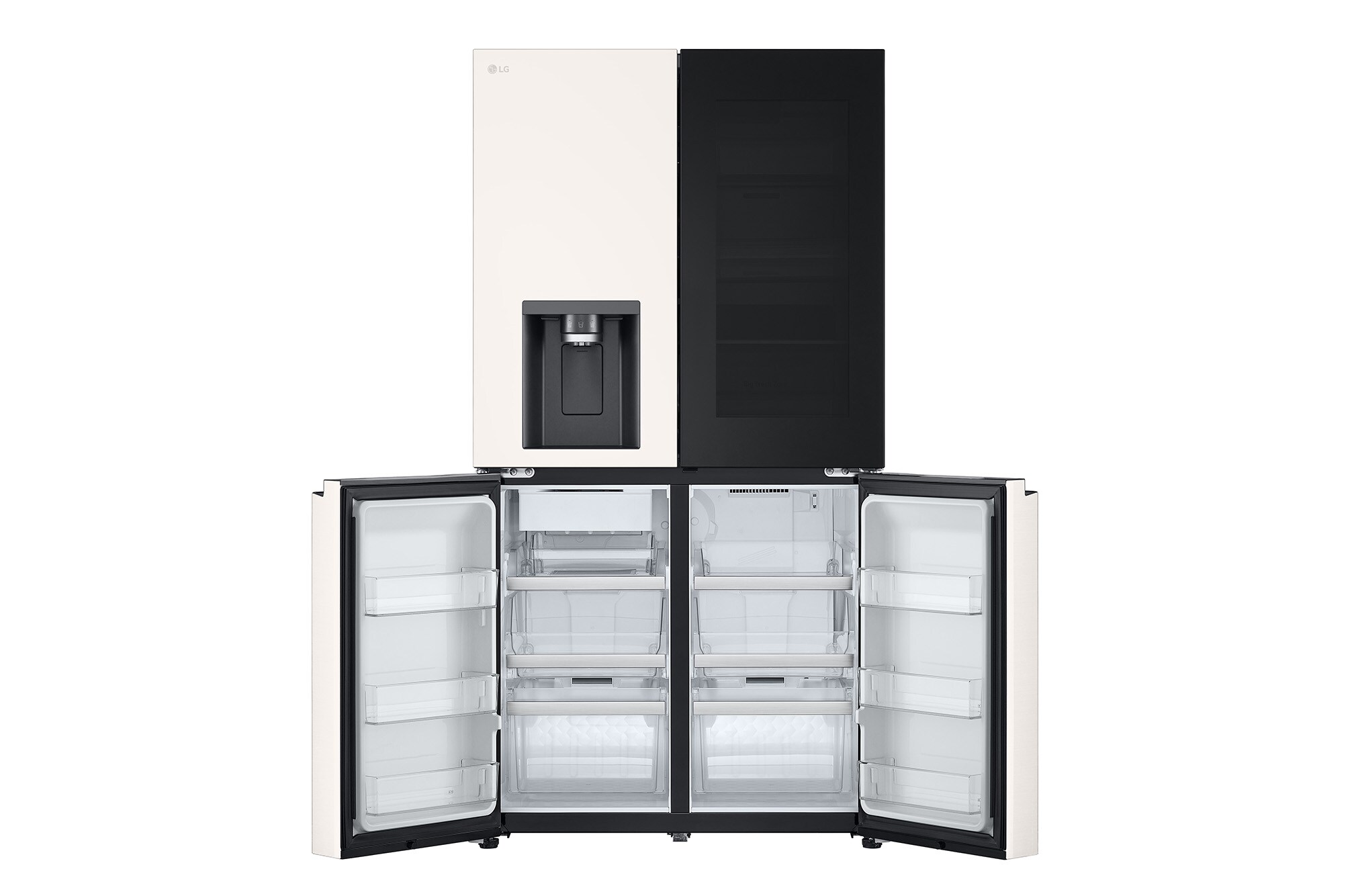 LG Black Glass InstaView Door-in-Door, French Door Fridge, Essence Black Steel - Essence Black Steel thumbnail 4