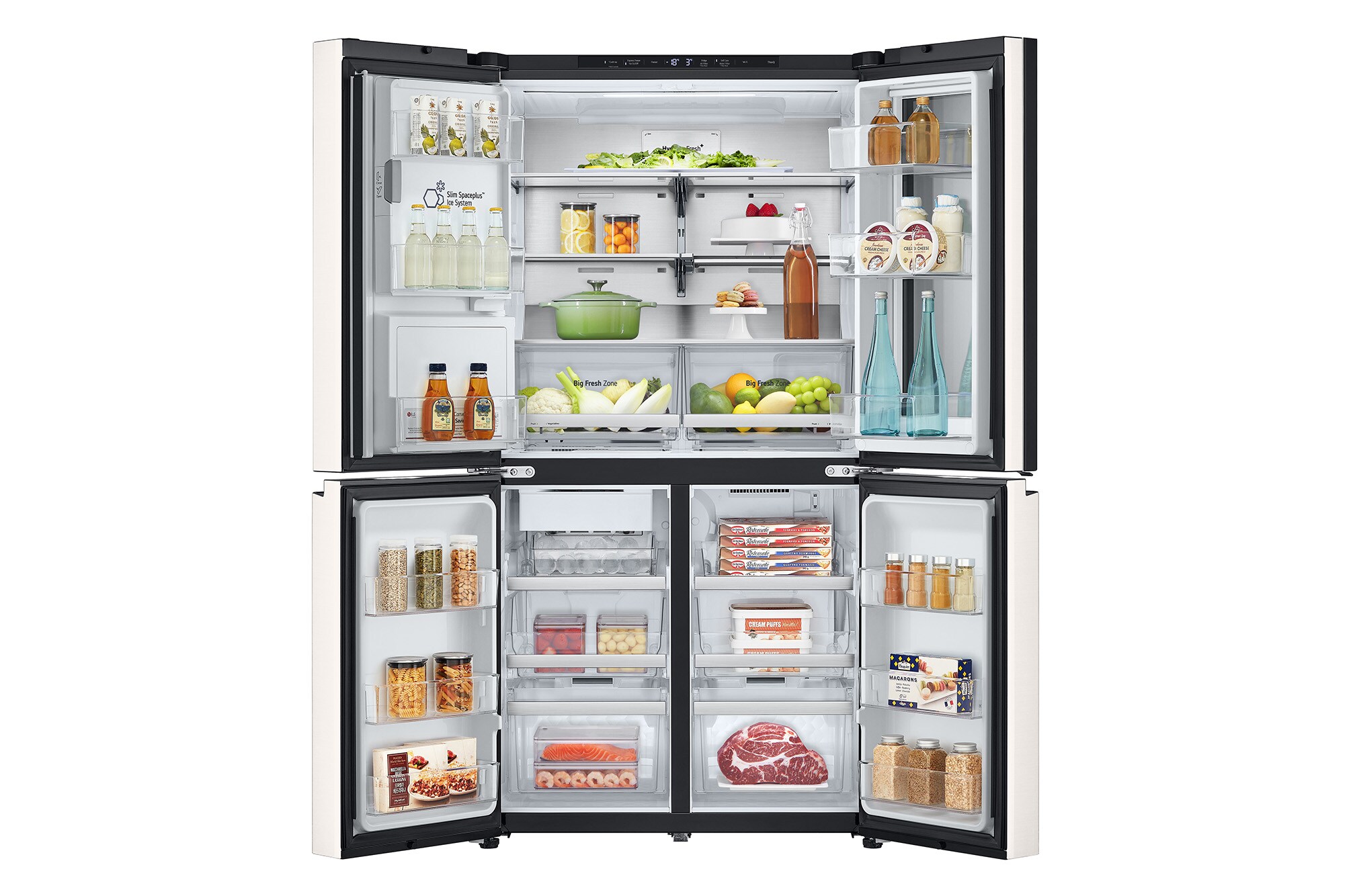LG Black Glass InstaView Door-in-Door, French Door Fridge, Essence Black Steel - Essence Black Steel thumbnail 5