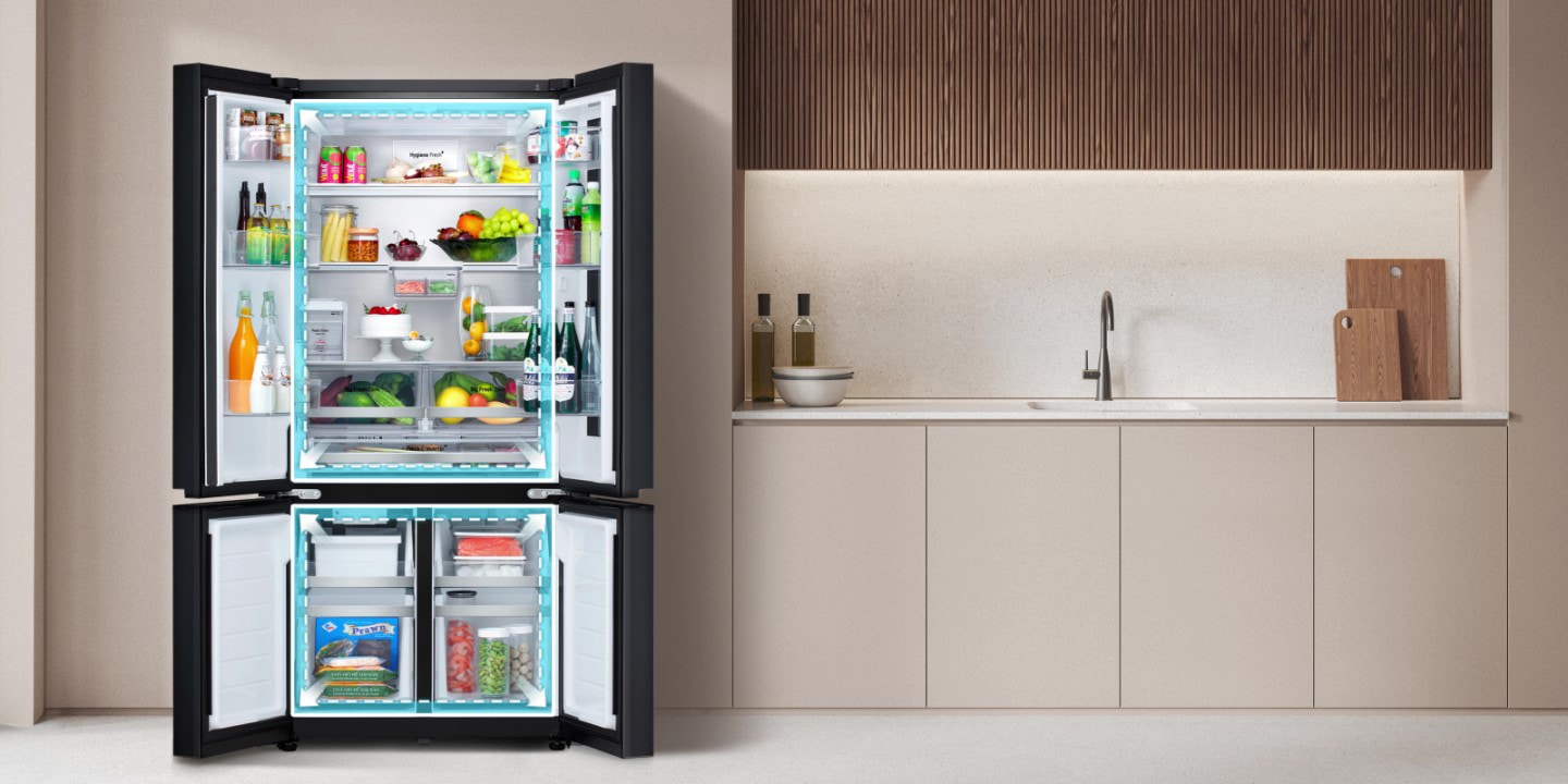 Expanded fridge storage, improved volume