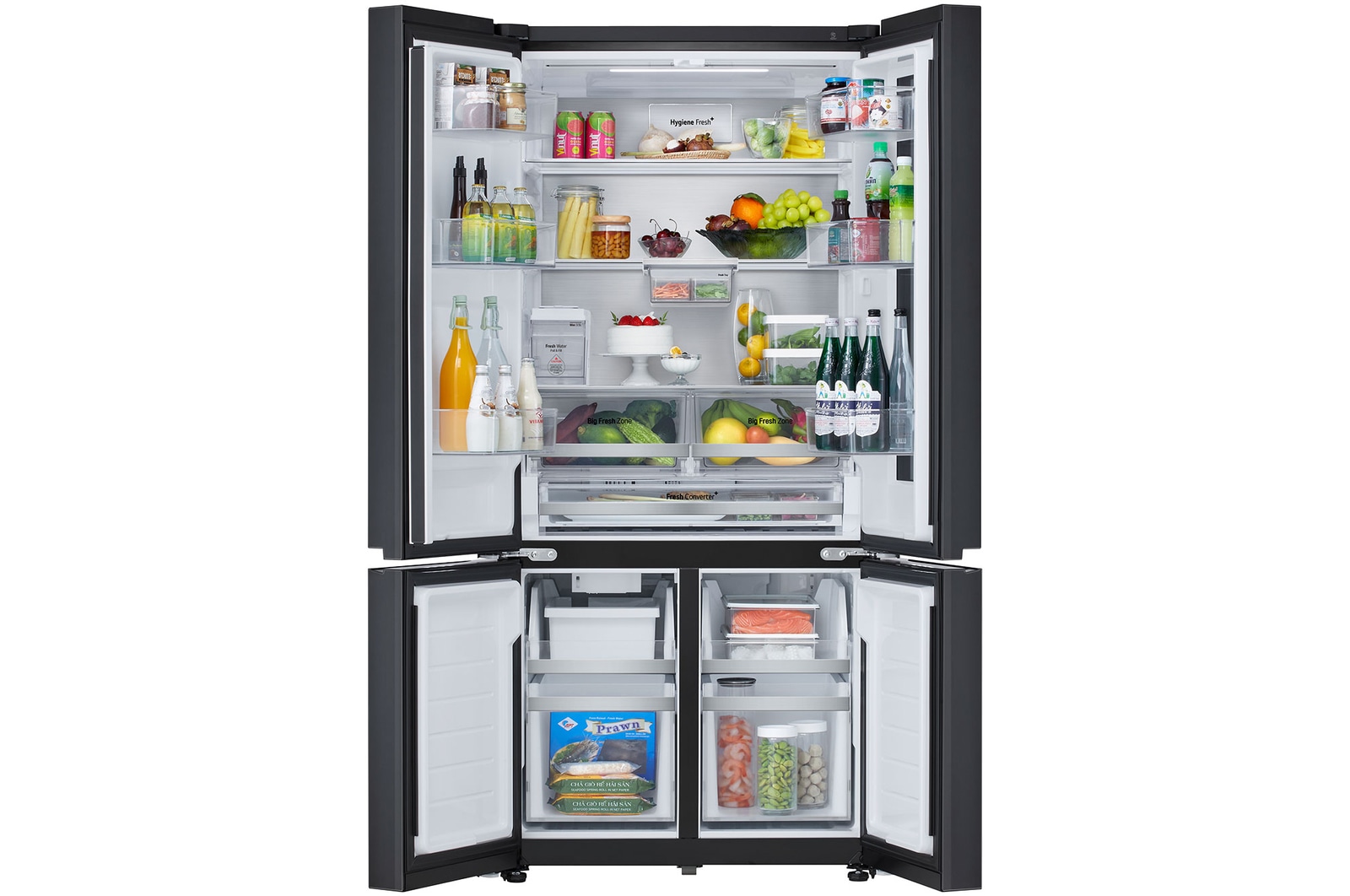 LG 612L French Door Fridge with InstaView & Water Dispenser in White Glass Finish - White Glass thumbnail 2