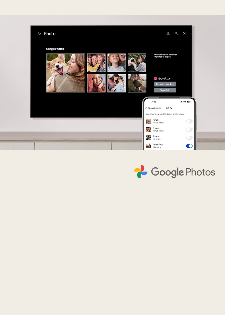 Easily access Google Photos and showcase your memories