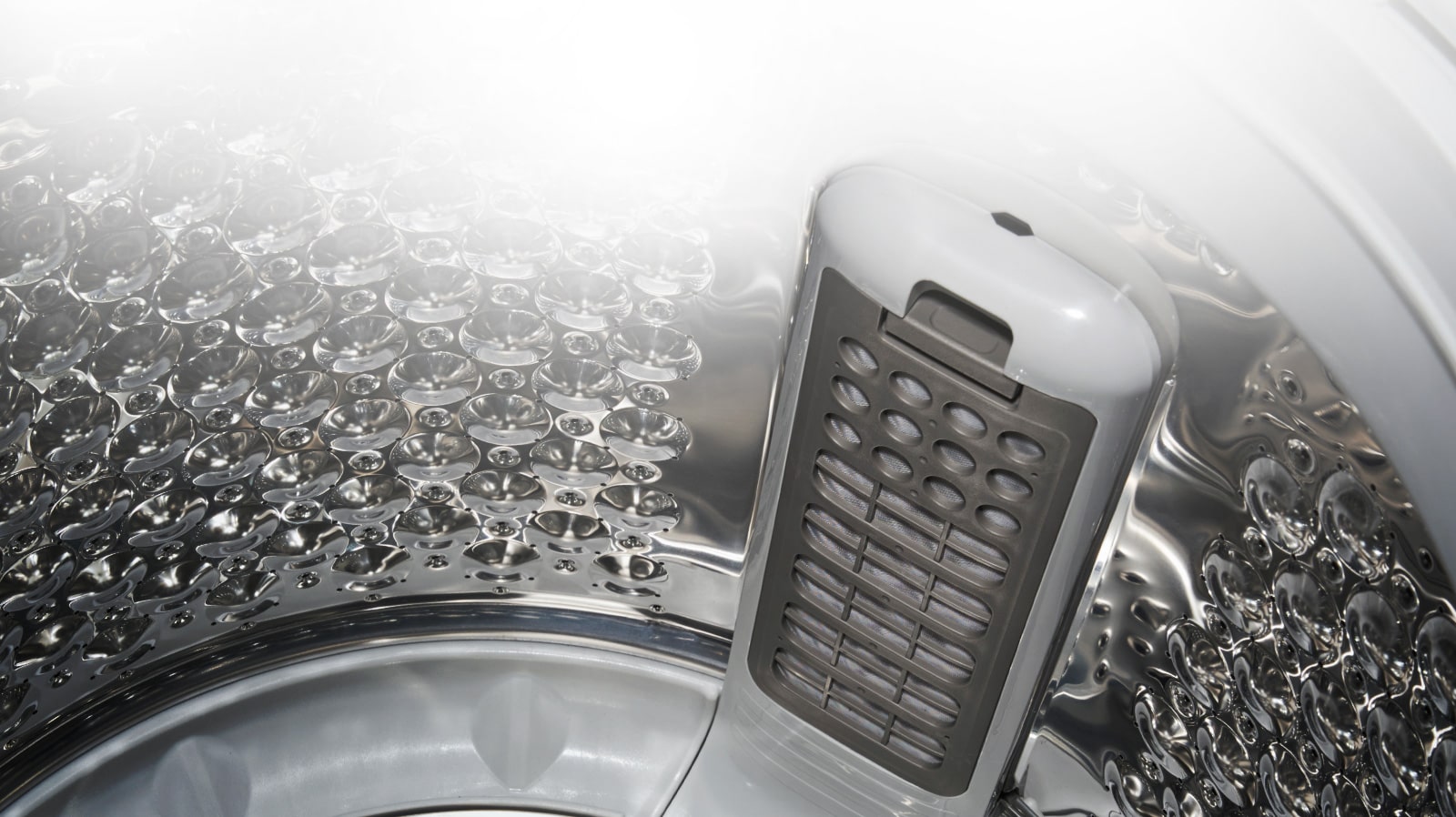 A Larger Lint Filter Keeps the Tub and Your Clothes Cleaner